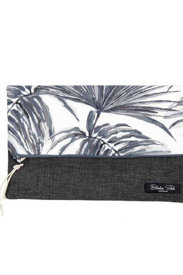 Bleue Charcoal Foldover Clutch Bleue